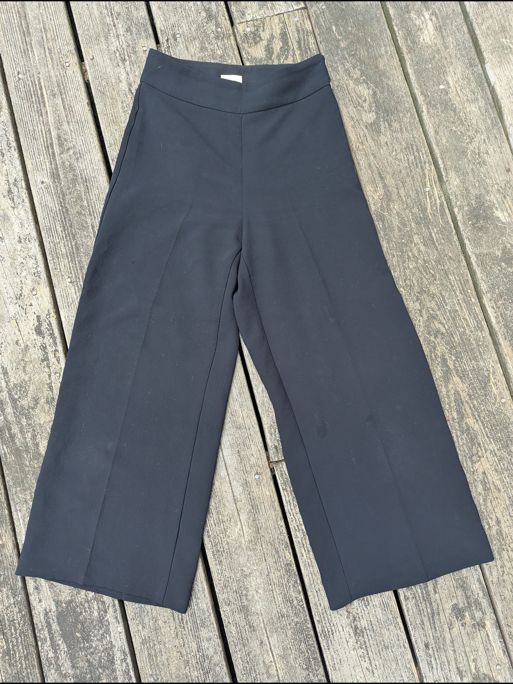 Wilfred Wide-Leg Crop Pants in Black